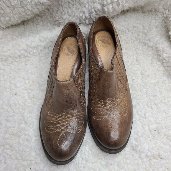 Nurture by Lamaze Brown Leather Ankle Cowboy Boot Booties Shoes Size 6 - Picture 3 of 5